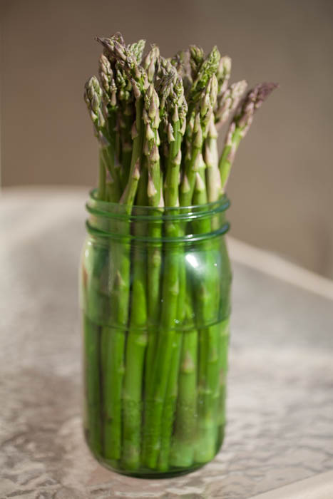 glass jar asparagus storage 