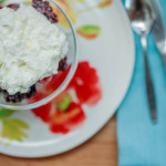 berries with whipped cream
