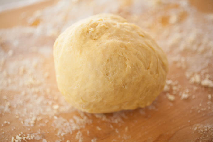 step five in making pasta dough. 