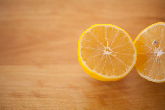 lemon cut in half