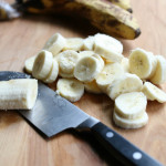 Cut up old bananas and save them for later!