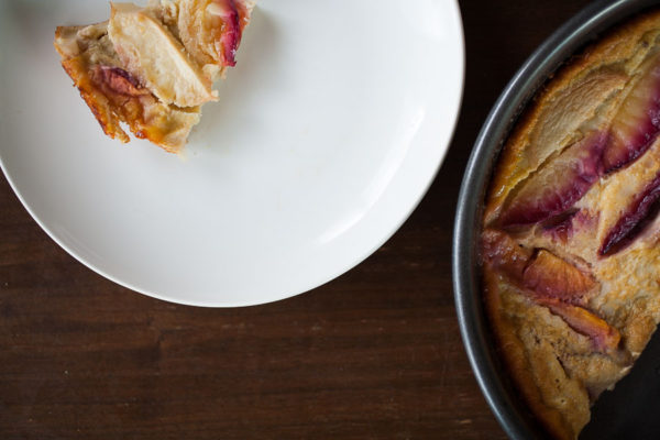 Use up the best of summer's stone fruit in this sweet, simple to make clafouti!