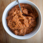 Farmers market romesco sauce: this Spanish spread is rich, bright, and as good on roasted veggies and meats as in a sandwich!