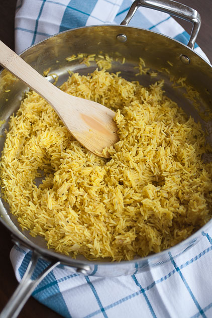 Healthy turmeric gives this delicious, fluffy Rice-A-Roni copycat recipe its brilliant yellow color.