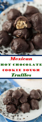 Easy to make no-bake cookie dough balls covered in cinnamon-flavored chocolate for the perfect, craveable holiday gift!