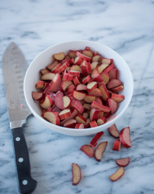 Sweet yet tart, cold or warm, this simple, quick simmered rhubarb compote is endlessly versatile! 
