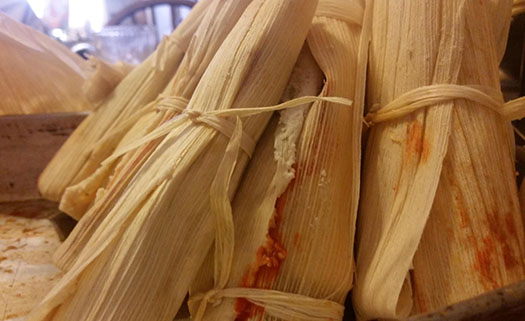 Wrapped and ready-to-steam tamales!