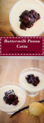 Cool, sweet, creamy, and slightly tart, buttermilk panna cotta with berry compote is the perfect summer dessert! 