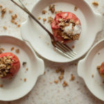 Baked apples with a granola crumble make a perfect delicious and warming fall breakfast or brunch!