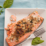 Bright salmon with a nutty, flavorful crust—it’s a delicious gluten-free and dairy-free way to make your salmon!