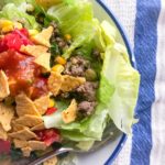 grass-fed ground beef used to make a south-of-the-border salad